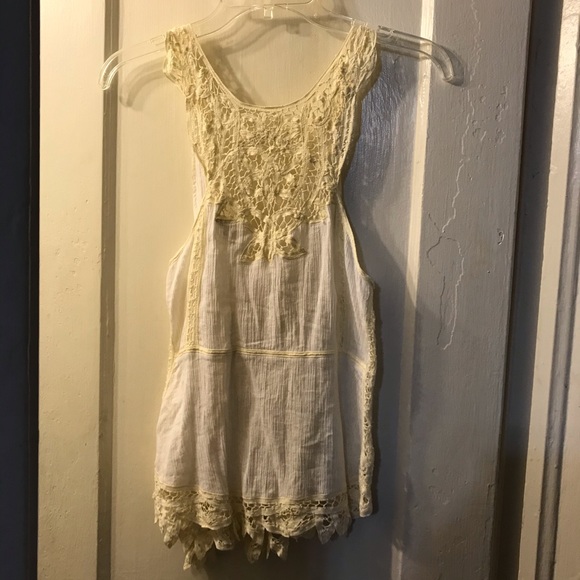 Cute Free People wrap tank sz 6 in white/cream - Picture 2 of 5